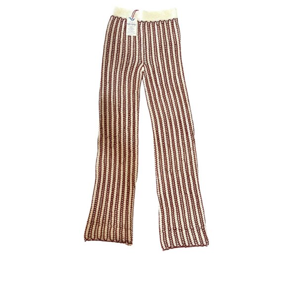 NWT My Beachy Side Hand-Crochet Elastic Waist Pants Gold Flame Size S - Picture 2 of 9